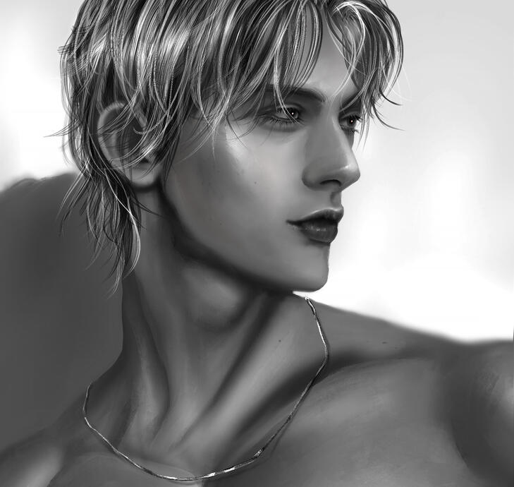 head shot gray scale